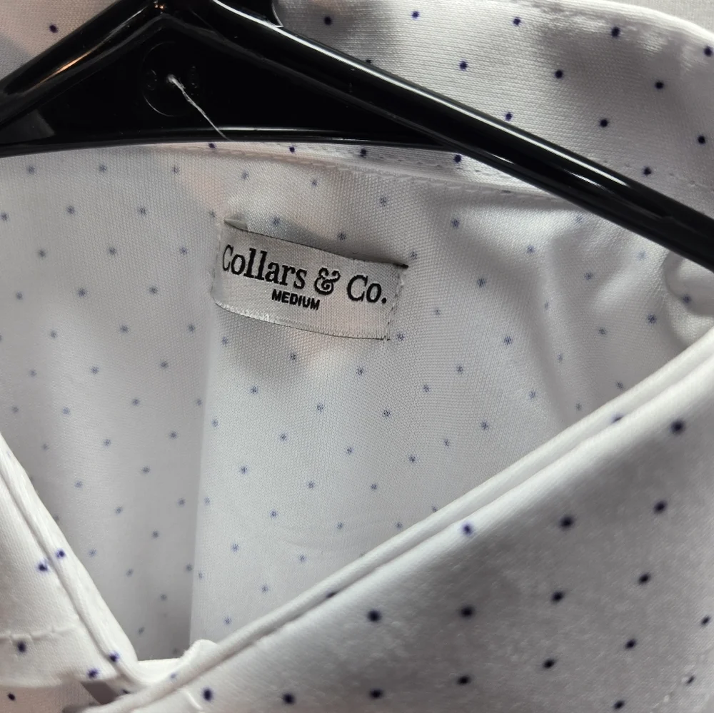 Lot of 3 Collars and Co Men's Size Medium Polo Dress Shirts NWT & NWOT.